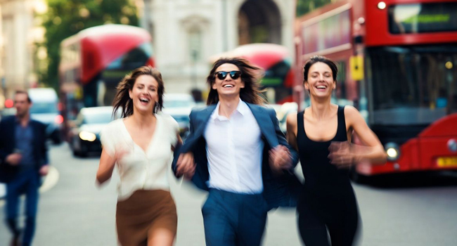 Adultos en Londres Inglaterra durante un viaje de idiomas con LISA! disfrutando de la ciudad juntos y del tiempo libre