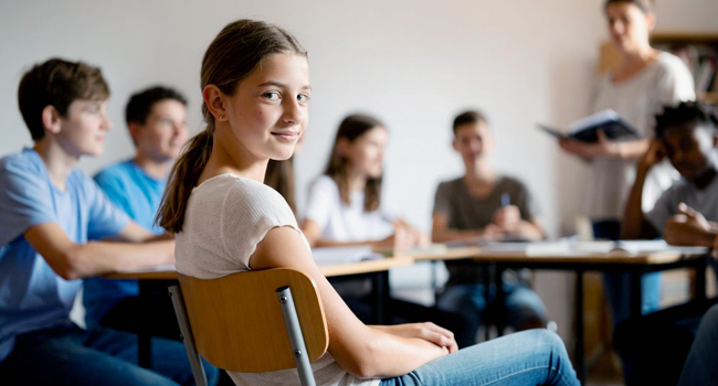 Viajes de idiomas para estudiantes en Malta con LISA! – aprender inglés en escuela de idiomas Estudiante en una clase de inglés en una escuela de idiomas durante un viaje de idiomas con LISA! para estudiantes en Malta